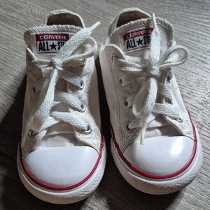 Converse White and Red Chuck Taylor Sneakers Classic Style